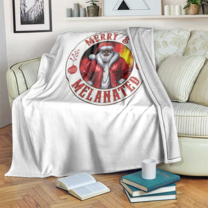 Black Santa Merry And Melanated Throw Blanket Christmas Holiday Gift TS12 Print Your Wear