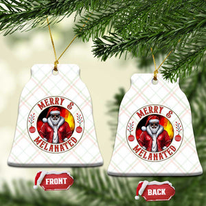 Black Santa Merry And Melanated Ceramic Ornament Christmas Holiday Gift TS12 Print Your Wear