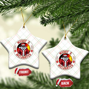 Black Santa Merry And Melanated Ceramic Ornament Christmas Holiday Gift TS12 Print Your Wear