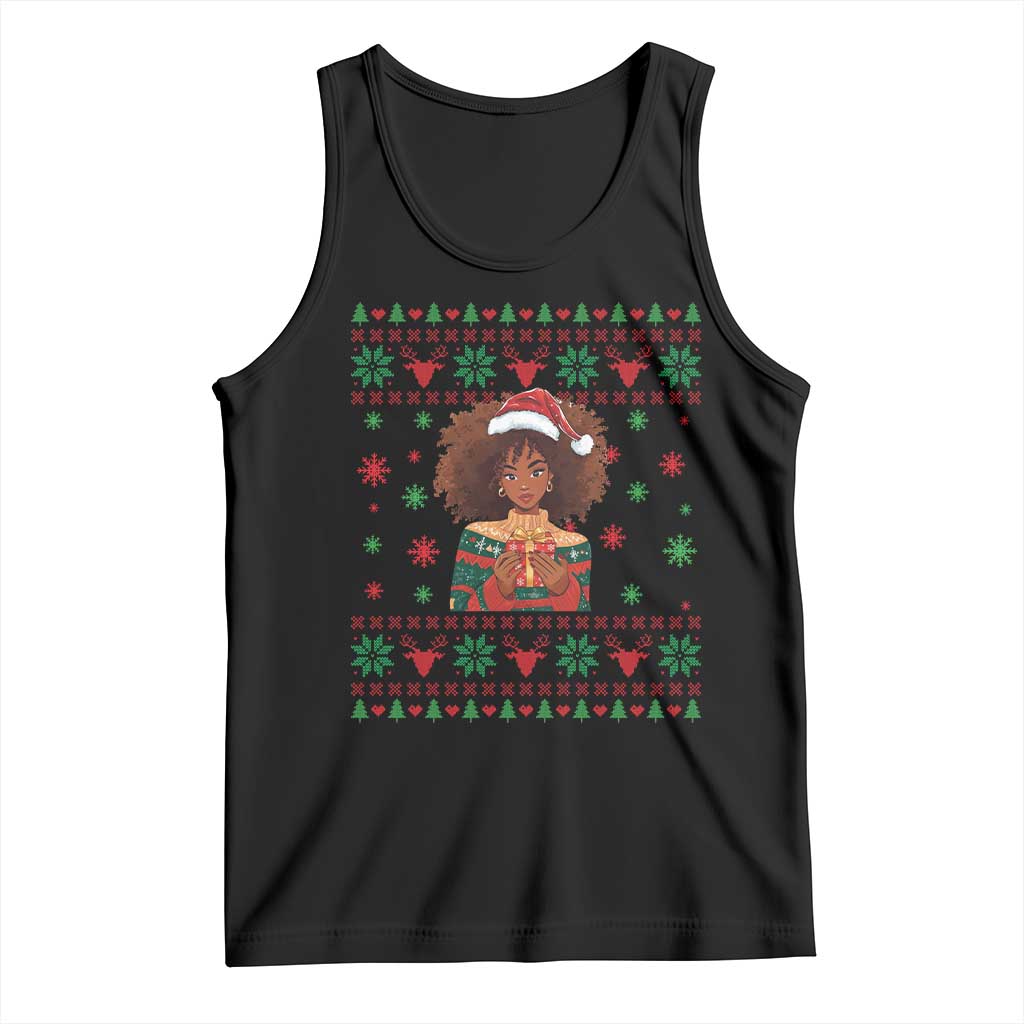 Black Queen Christmas Tank Top African American Girl Black Pride TS12 Black Print Your Wear