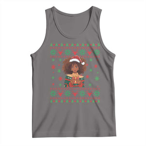 Black Queen Christmas Tank Top African American Girl Black Pride TS12 Deep Heather Print Your Wear