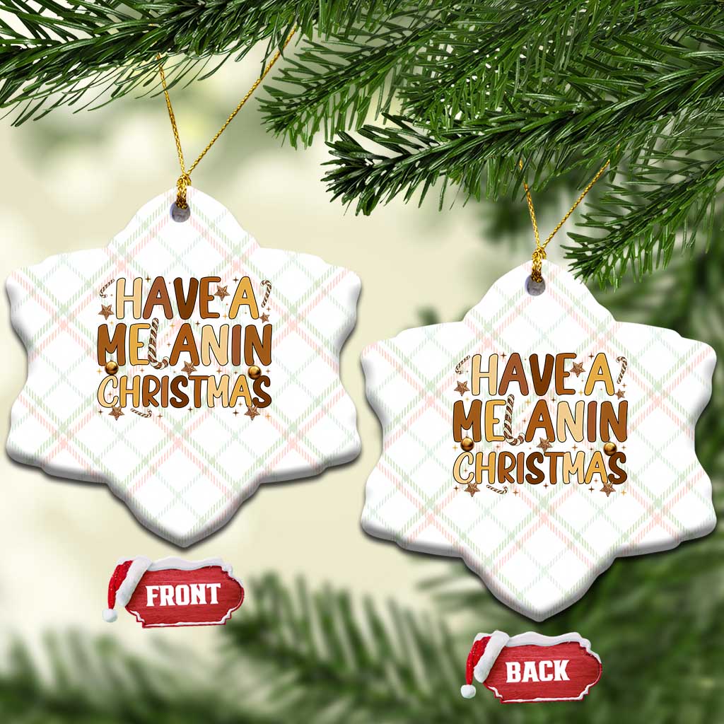 Funny Black Pride Have A Melanin Christmas Ceramic Ornament Culture Gift TS12 Print Your Wear