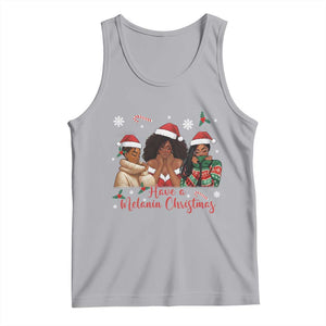 Have A Melanin Christmas Tank Top Black Girl Xmas Gift TS12 Athletic Heather Print Your Wear