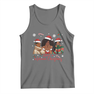 Have A Melanin Christmas Tank Top Black Girl Xmas Gift TS12 Black Heather Print Your Wear