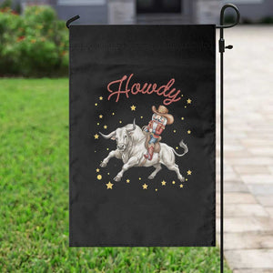 Funny Nutcracker Bull Riding Garden Flag Howdy Western Christmas Holiday Gift TS12 Print Your Wear