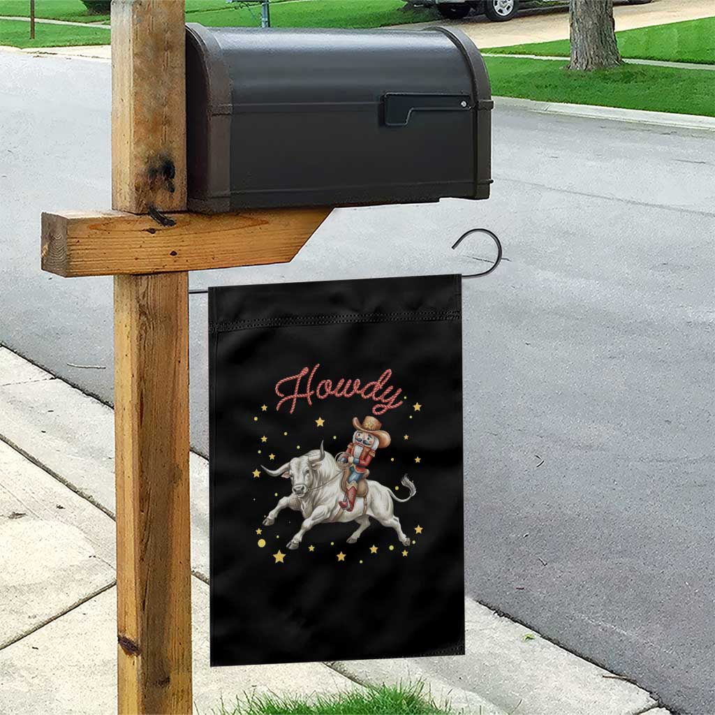 Funny Nutcracker Bull Riding Garden Flag Howdy Western Christmas Holiday Gift TS12 Print Your Wear