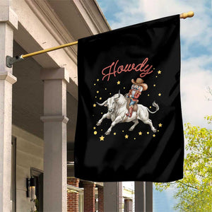 Funny Nutcracker Bull Riding Garden Flag Howdy Western Christmas Holiday Gift TS12 Print Your Wear