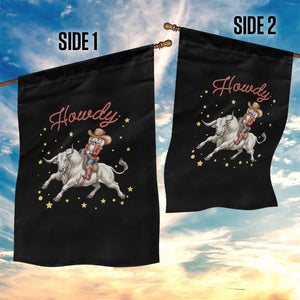 Funny Nutcracker Bull Riding Garden Flag Howdy Western Christmas Holiday Gift TS12 Print Your Wear
