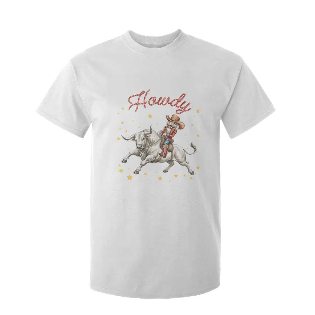 Funny Nutcracker Bull Riding T Shirt For Kid Howdy Western Christmas Holiday Gift TS12 White Print Your Wear