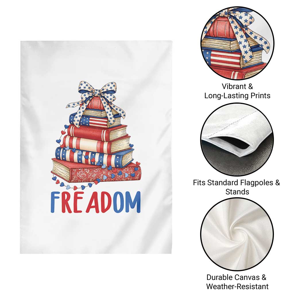 Funny Patriotic Book Lover Gift Garden Flag Freadom TS12 Print Your Wear