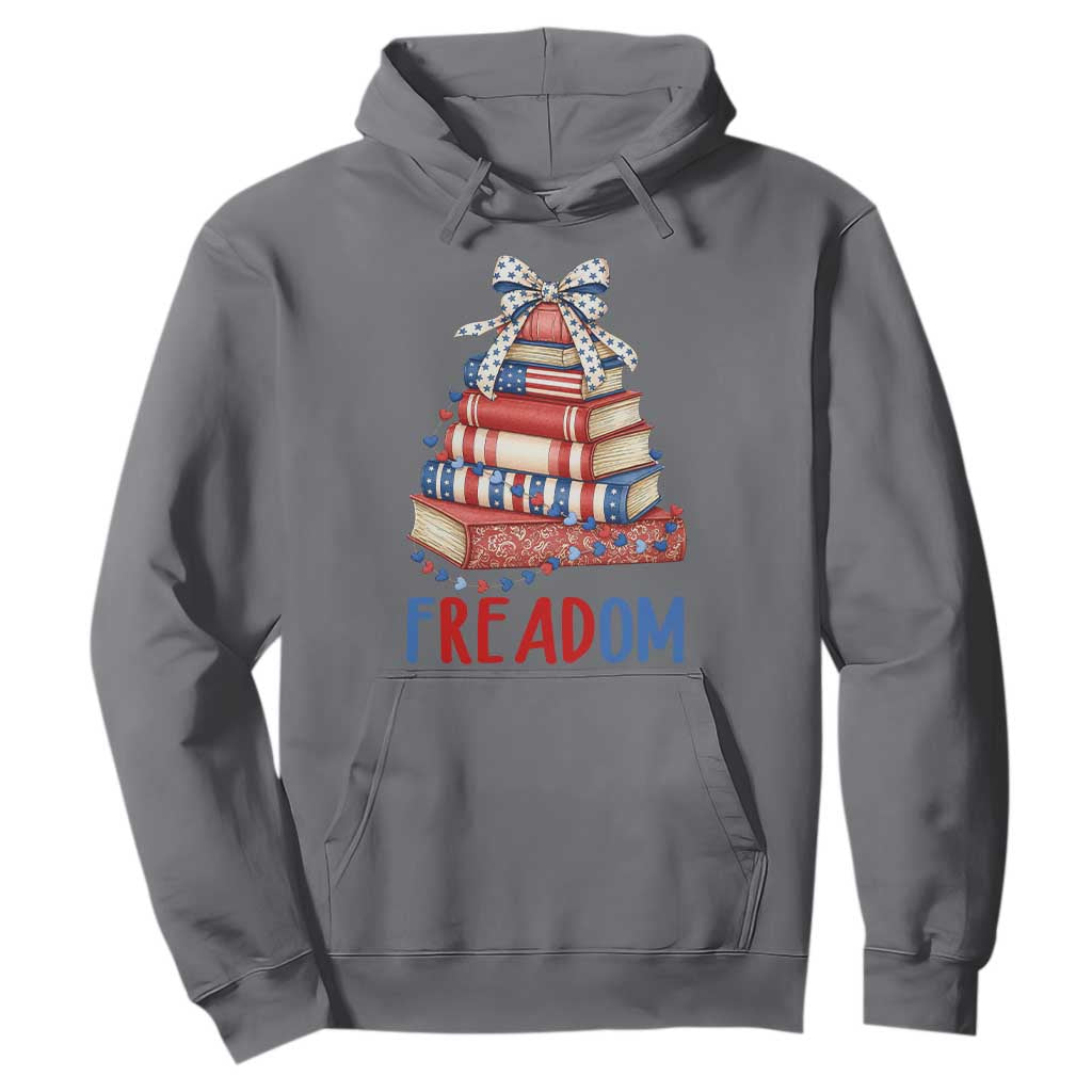 Funny Patriotic Book Lover Gift Hoodie Freadom TS12 Charcoal Print Your Wear
