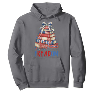 Funny Patriotic Book Lover Gift Hoodie Freadom TS12 Charcoal Print Your Wear