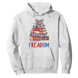 Funny Patriotic Book Lover Gift Hoodie Freadom TS12 White Print Your Wear