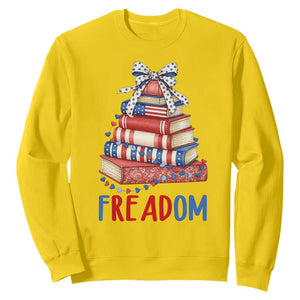 Funny Patriotic Book Lover Gift Sweatshirt Freadom TS12 Daisy Print Your Wear