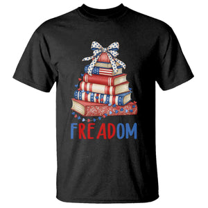 Funny Patriotic Book Lover Gift T Shirt Freadom TS12 Black Print Your Wear