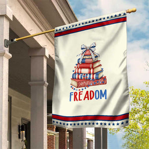 Funny Book Lover Gift Patriotic Garden Flag Freadom TS12 Modern Beige Red Print Your Wear