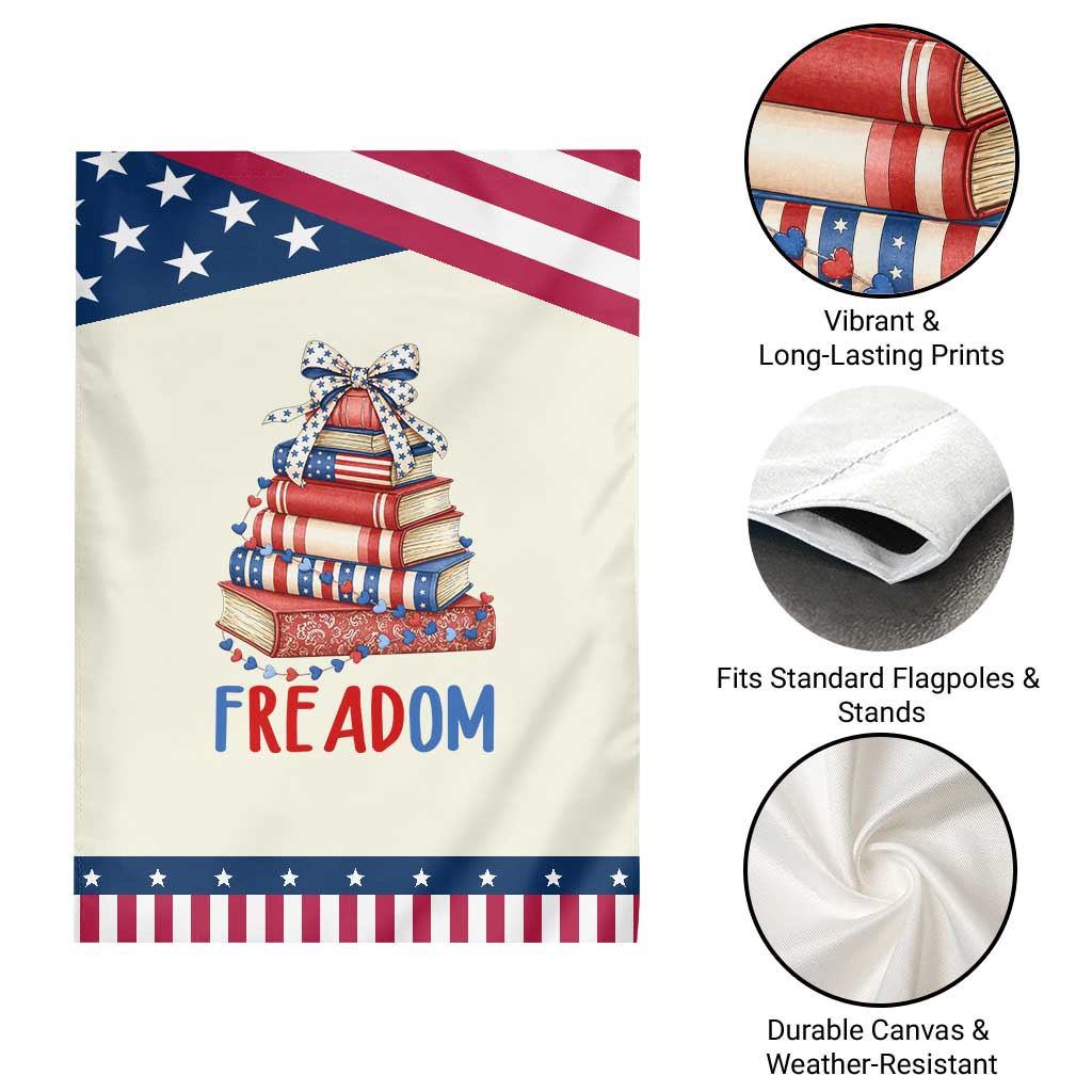 Funny Book Lover Gift Patriotic Garden Flag Freadom TS12 Print Your Wear