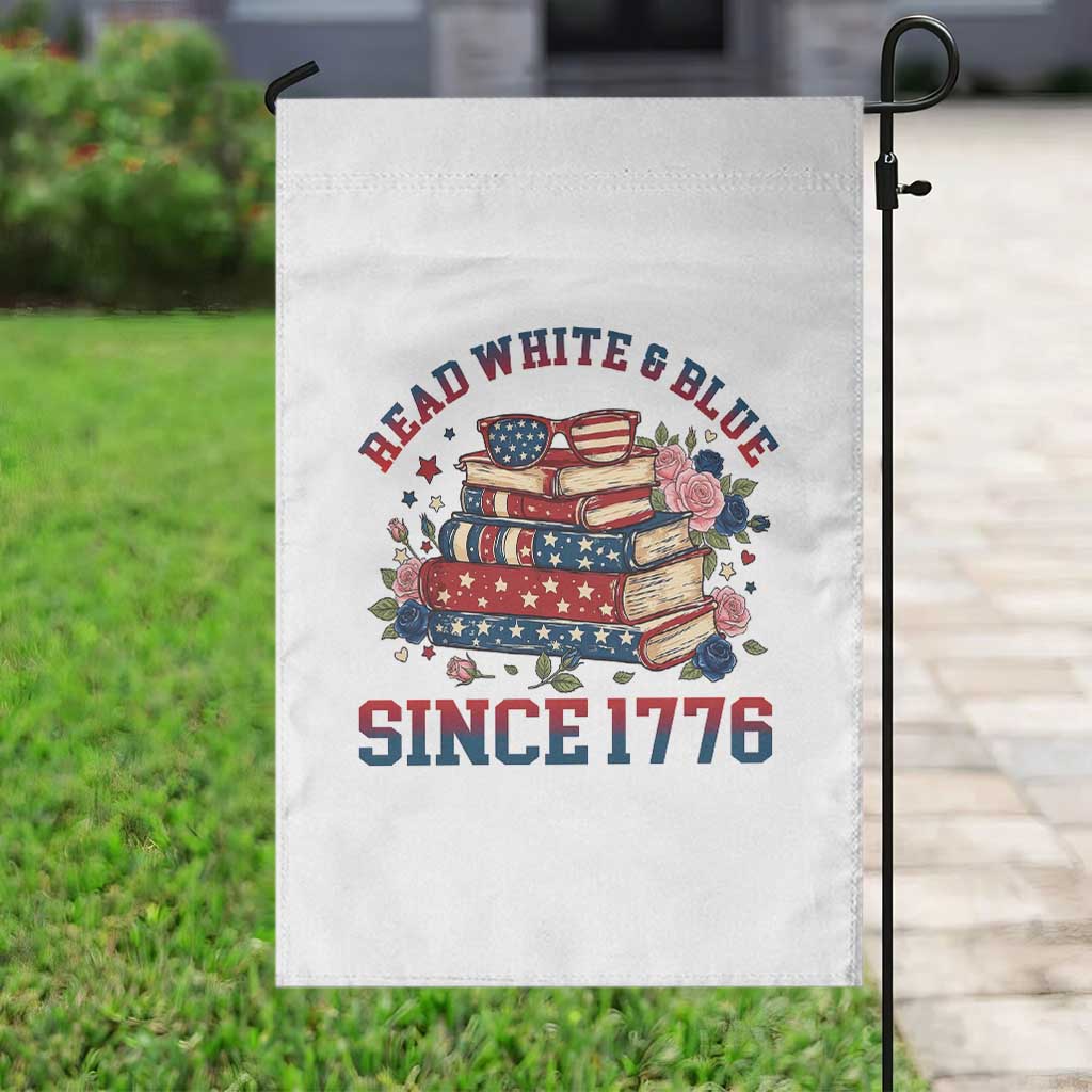 Funny Patriotic Book Lover Gift Garden Flag Read White Blue Since 1776 TS12 Print Your Wear