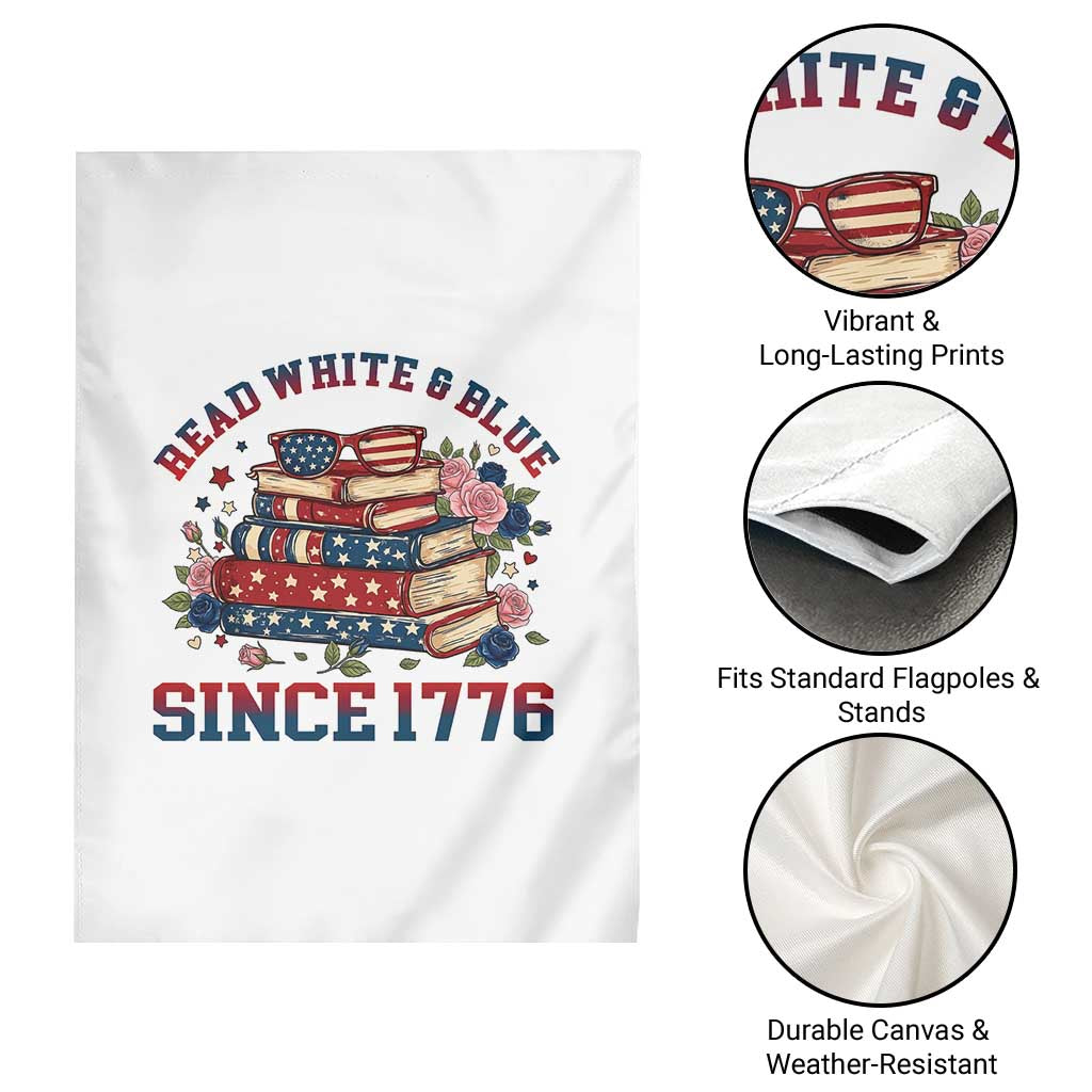 Funny Patriotic Book Lover Gift Garden Flag Read White Blue Since 1776 TS12 Print Your Wear