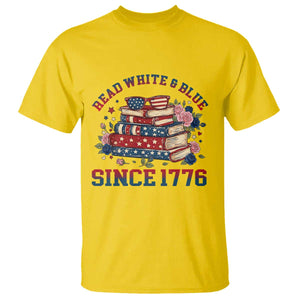 Funny Patriotic Book Lover Gift T Shirt Read White Blue Since 1776 TS12 Daisy Print Your Wear