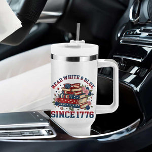 Funny Patriotic Book Lover Gift Tumbler With Handle Read White Blue Since 1776 TS12 Print Your Wear