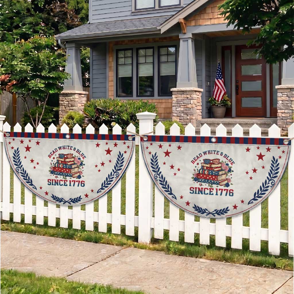 Funny Book Lover Gift Patriotic Fan Flag Read White Blue Since 1776 TS12 2pcs pack Laurel Beige Print Your Wear
