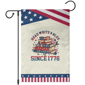 Funny Book Lover Gift Patriotic Garden Flag Read White Blue Since 1776 TS12 Modern Beige Blue Print Your Wear
