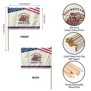 Funny Book Lover Gift Patriotic Handheld Flag Read White Blue Since 1776 TS12 Print Your Wear