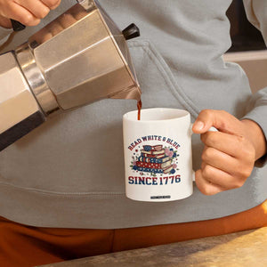 Funny Patriotic Book Lover Gift Coffee Mug Read White Blue Since 1776 TS12 Print Your Wear
