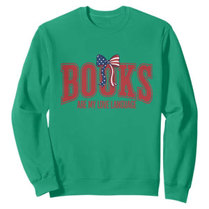 Patriotic Book Lover Gift Sweatshirt Books Are My Love Language TS12 Irish Green Print Your Wear