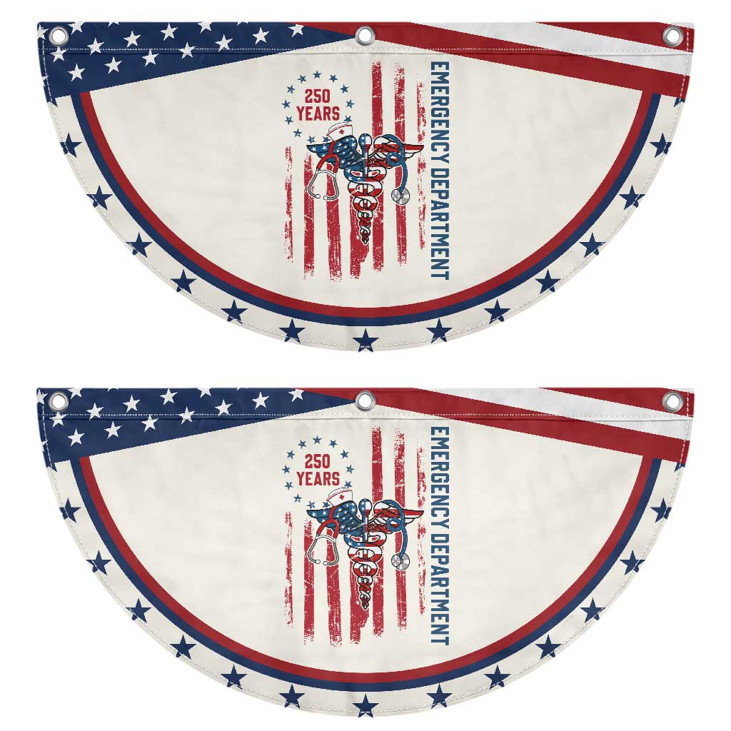ED Nurse Gift Patriotic Fan Flag 250 Years Of Emergency Department TS12 2pcs pack Classic Beige Print Your Wear