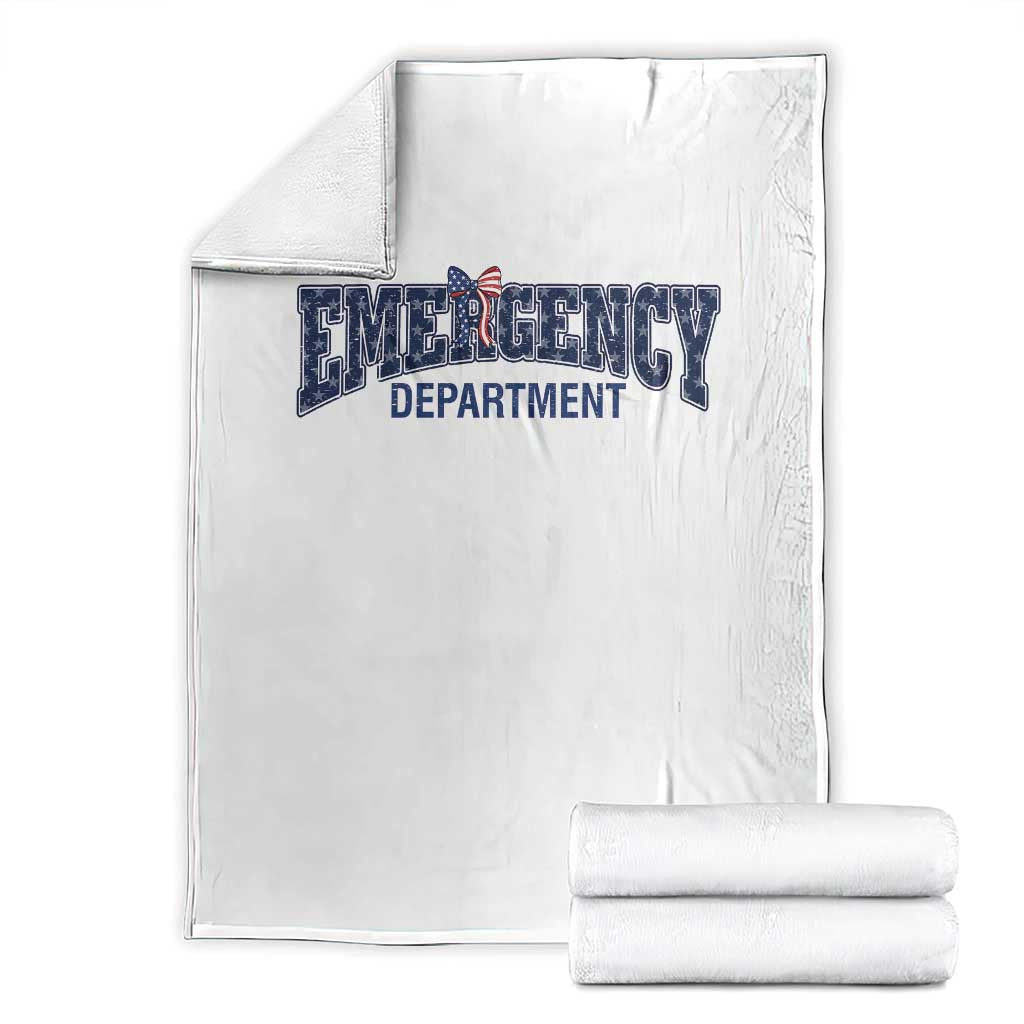 Patriotic ER Nurse Gift Throw Blanket USA 250th Anniversary TS12 White Print Your Wear