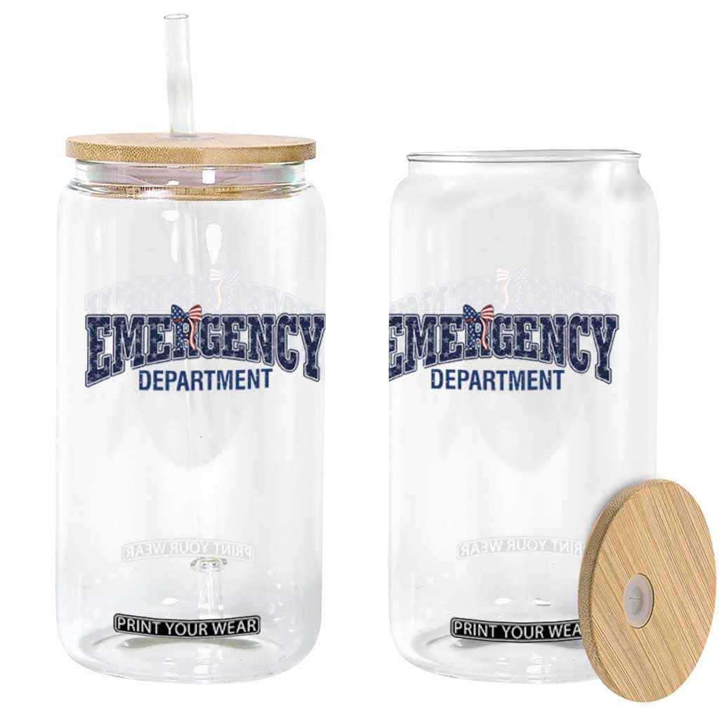 Patriotic ER Nurse Gift Glass Can USA 250th Anniversary TS12 Print Your Wear