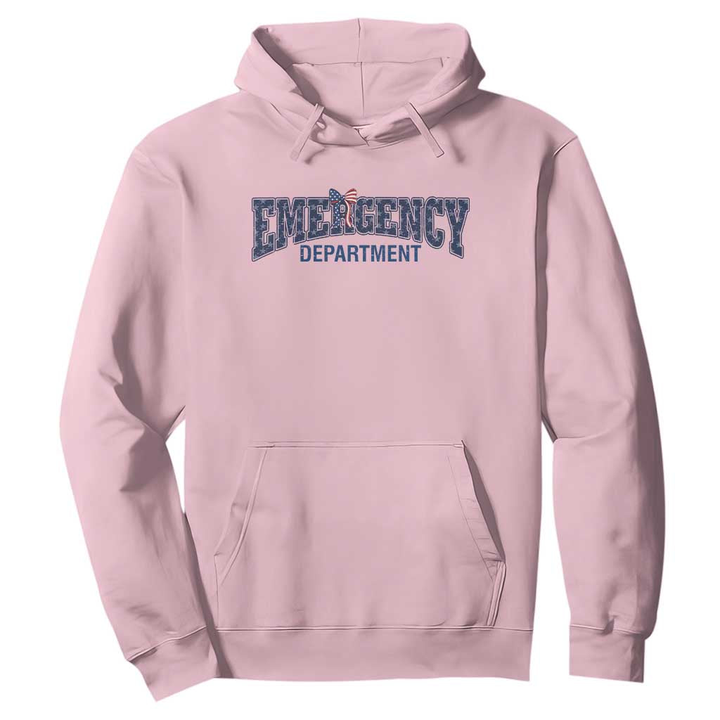 Patriotic ER Nurse Gift Hoodie USA 250th Anniversary TS12 Light Pink Print Your Wear