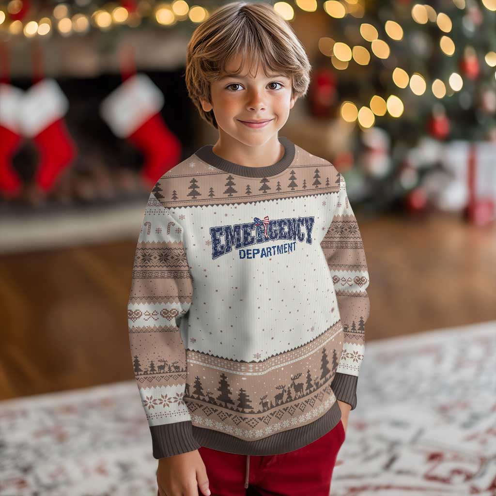 Patriotic ER Nurse Gift Ugly Christmas Sweater USA 250th Anniversary TS12 Mocha Mousse Print Your Wear