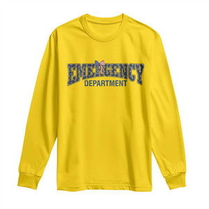 Patriotic ER Nurse Gift Long Sleeve Shirt USA 250th Anniversary TS12 Daisy Print Your Wear
