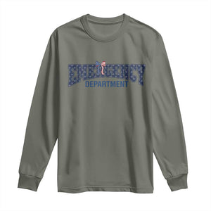 Patriotic ER Nurse Gift Long Sleeve Shirt USA 250th Anniversary TS12 Military Green Print Your Wear