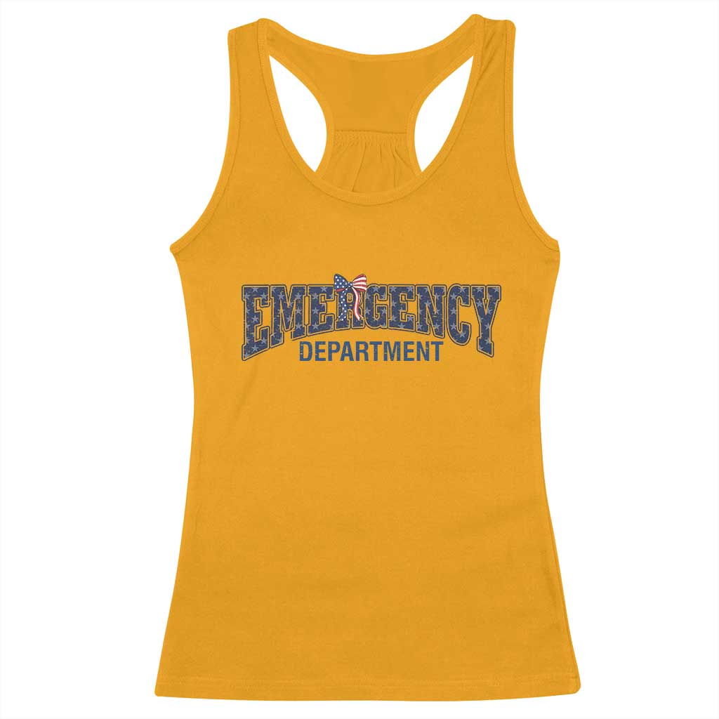 Patriotic ER Nurse Gift Racerback Tank Top USA 250th Anniversary TS12 Gold Print Your Wear