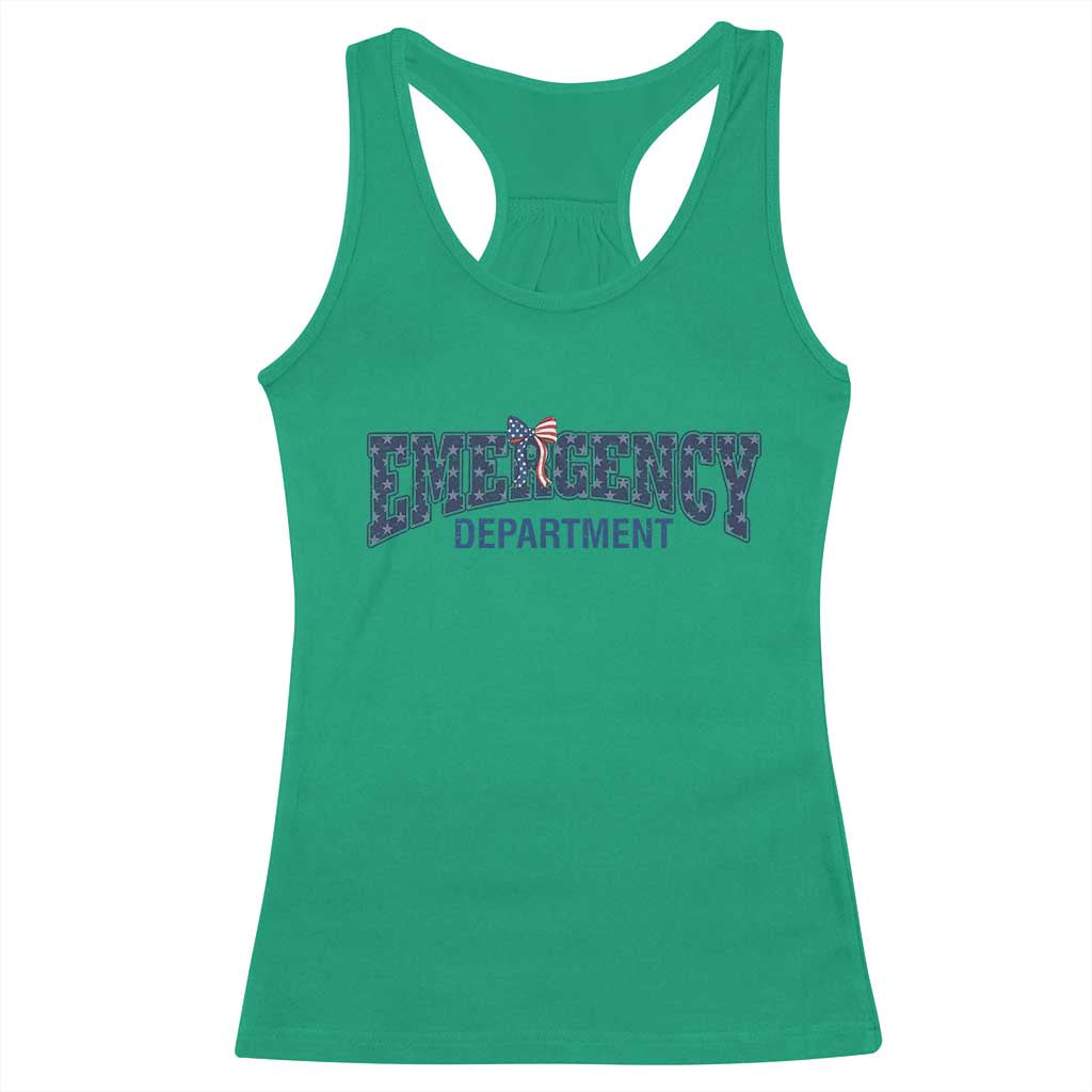 Patriotic ER Nurse Gift Racerback Tank Top USA 250th Anniversary TS12 Irish Green Print Your Wear