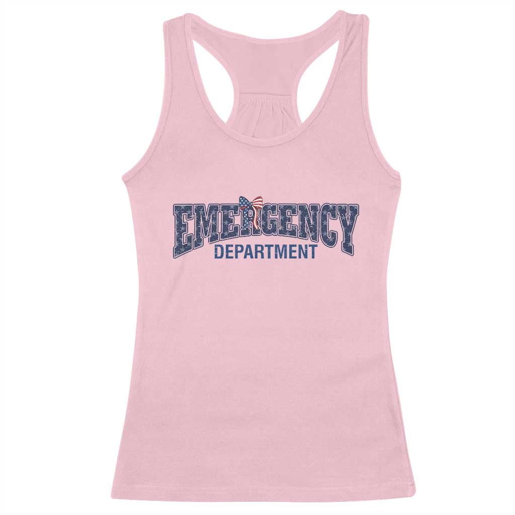 Patriotic ER Nurse Gift Racerback Tank Top USA 250th Anniversary TS12 Light Pink Print Your Wear