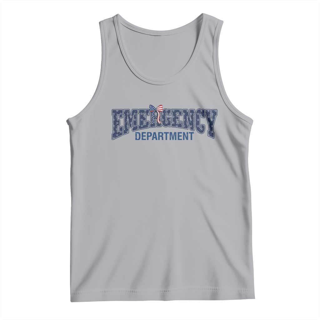 Patriotic ER Nurse Gift Tank Top USA 250th Anniversary TS12 Athletic Heather Print Your Wear