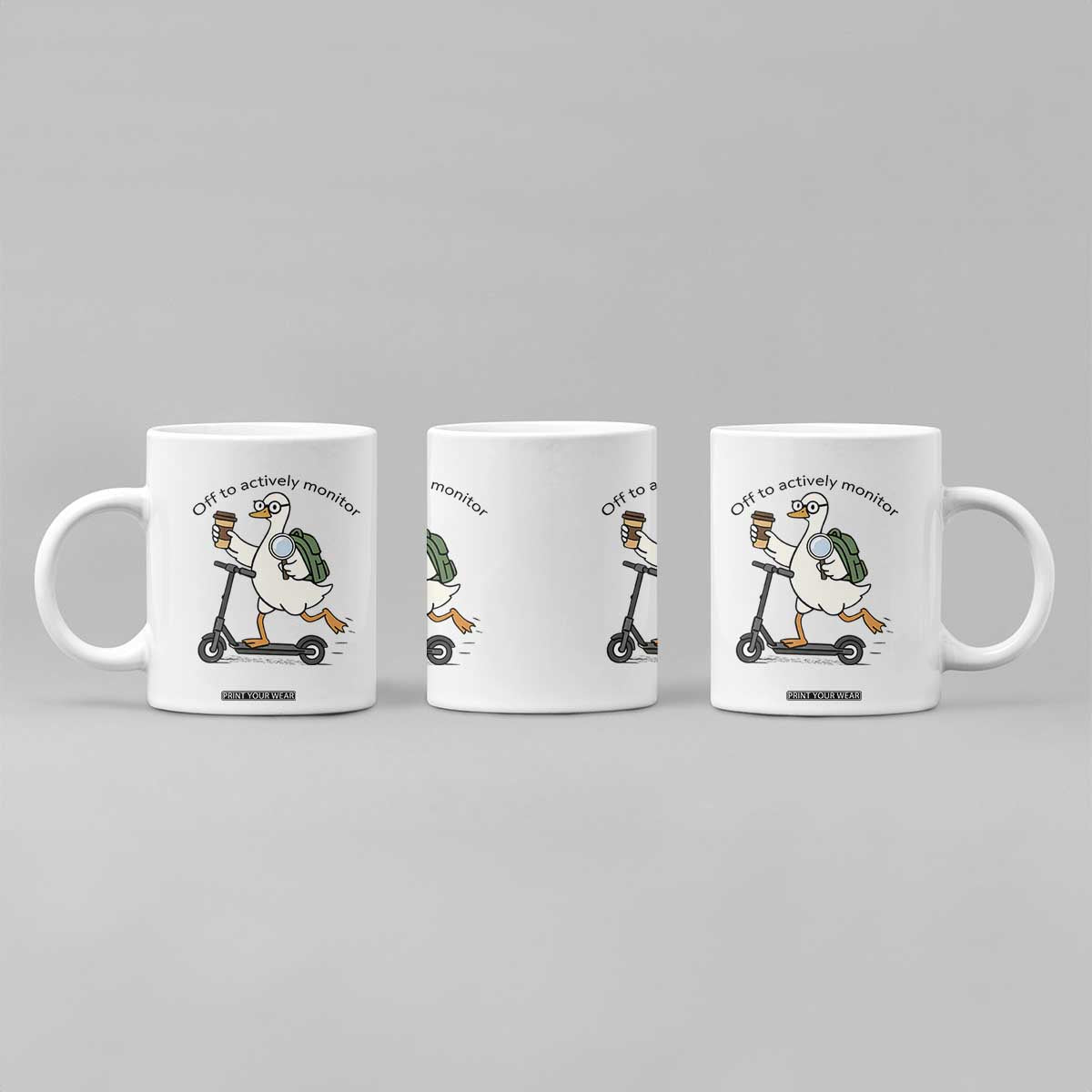 Funny Silly Goose Proctor Coffee Mug Off to Actively Monitor Teacher Testing Day TS12 Print Your Wear