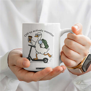 Funny Silly Goose Proctor Coffee Mug Off to Actively Monitor Teacher Testing Day TS12 Print Your Wear