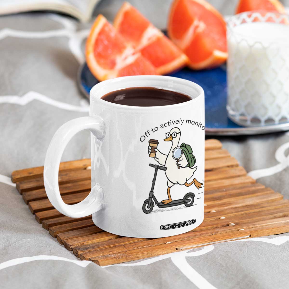 Funny Silly Goose Proctor Coffee Mug Off to Actively Monitor Teacher Testing Day TS12 Print Your Wear
