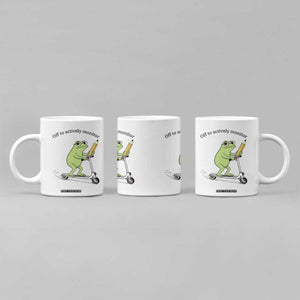 Funny Frog Teacher Testing Test Day Coffee Mug Off To Actively Monitor TS12 Print Your Wear