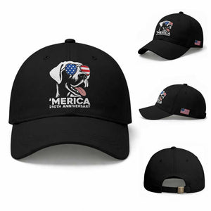 Merica Labrador Retriever Lover Baseball Cap 250th Anniversary Gift TS12 Baseball Cap Universal Fit Black Print Your Wear