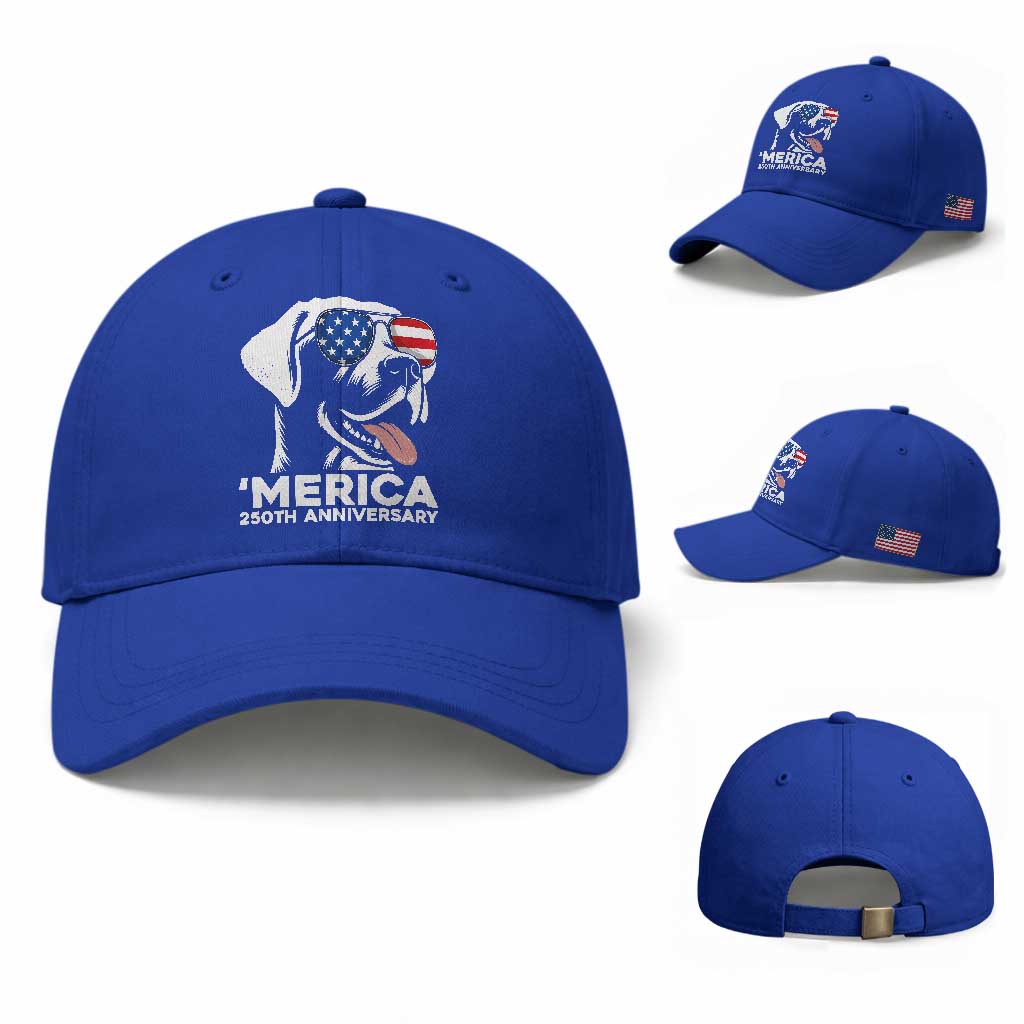 Merica Labrador Retriever Lover Baseball Cap 250th Anniversary Gift TS12 Baseball Cap Universal Fit Royal Blue Print Your Wear