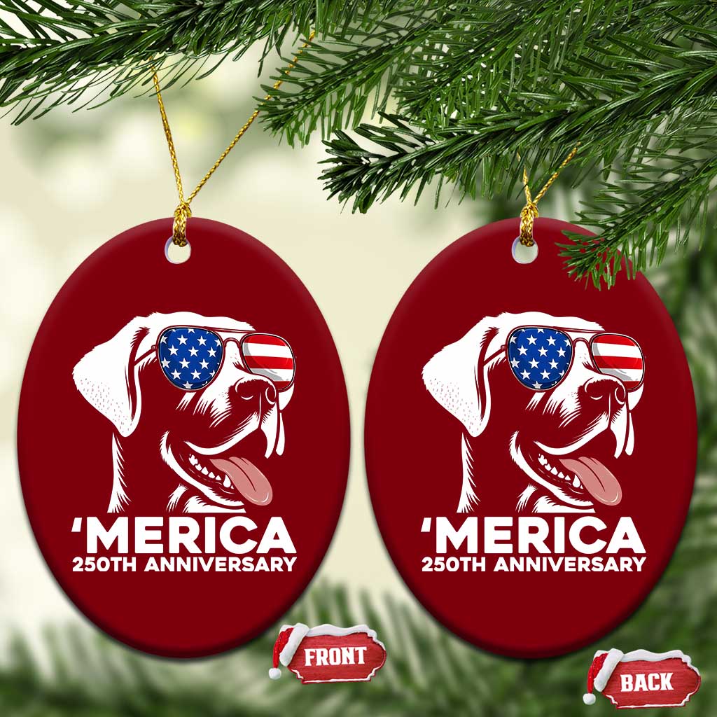 Merica Labrador Retriever Lover Ceramic Ornament 250th Anniversary Gift TS12 Print Your Wear
