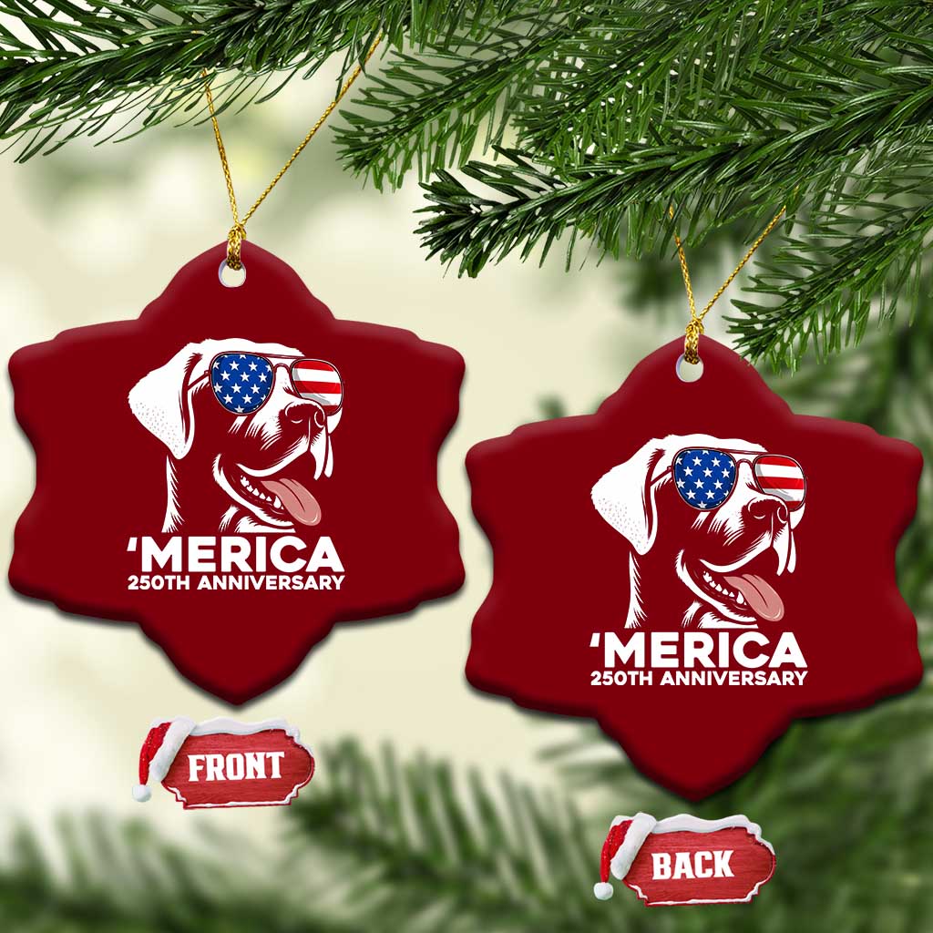 Merica Labrador Retriever Lover Ceramic Ornament 250th Anniversary Gift TS12 Print Your Wear