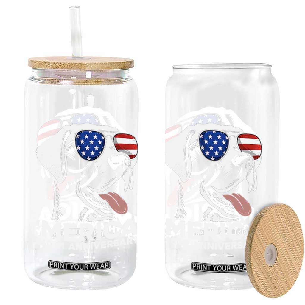 Merica Labrador Retriever Lover Glass Can 250th Anniversary Gift TS12 Print Your Wear
